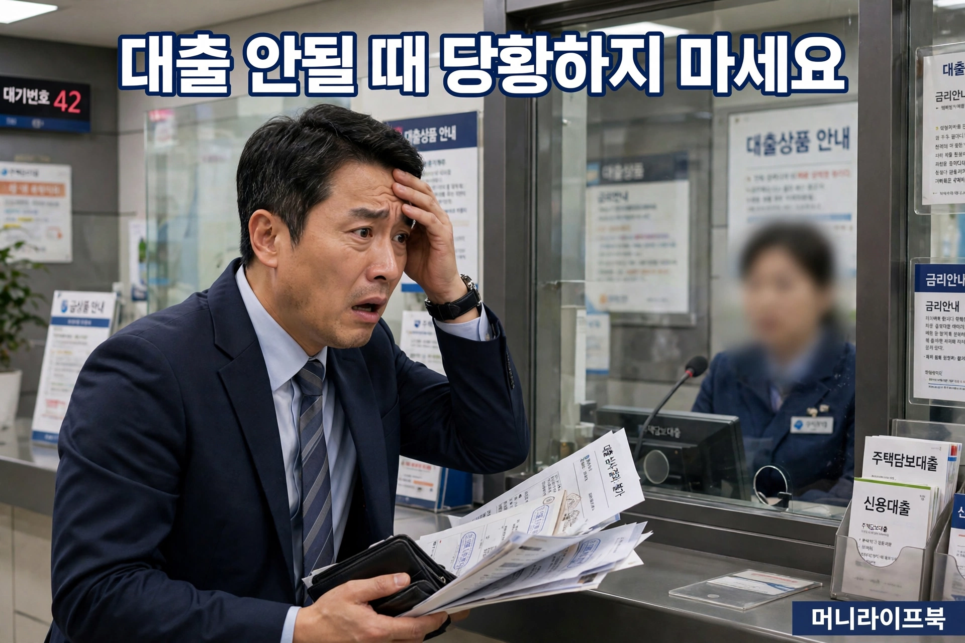 대출 안될 때 당황하는 모습