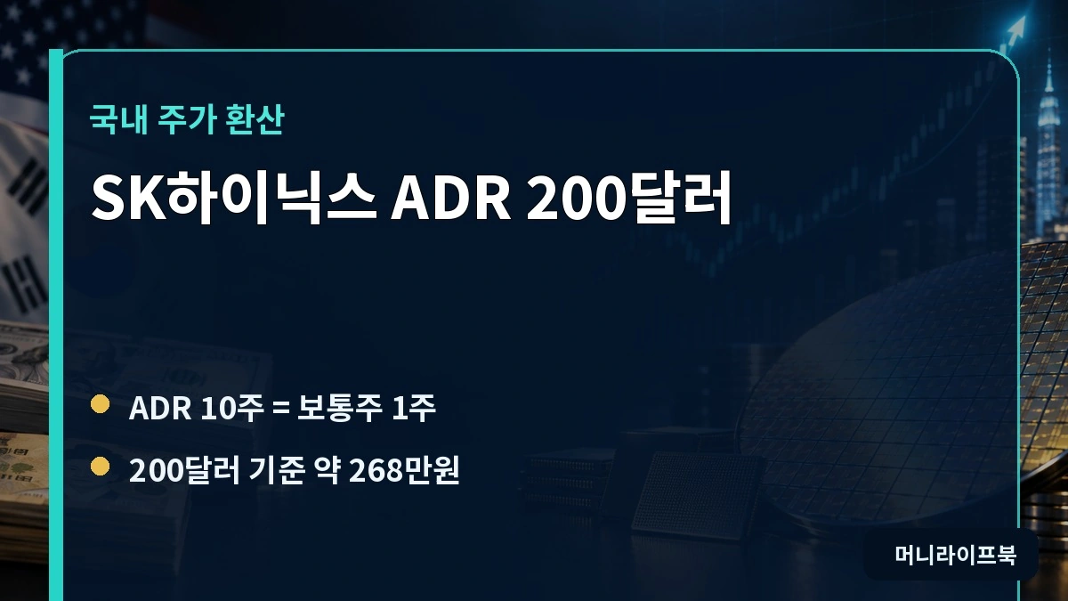 SK하이닉스 ADR 200달러 눈앞, 국내 주가로 환산하면 얼마일까?