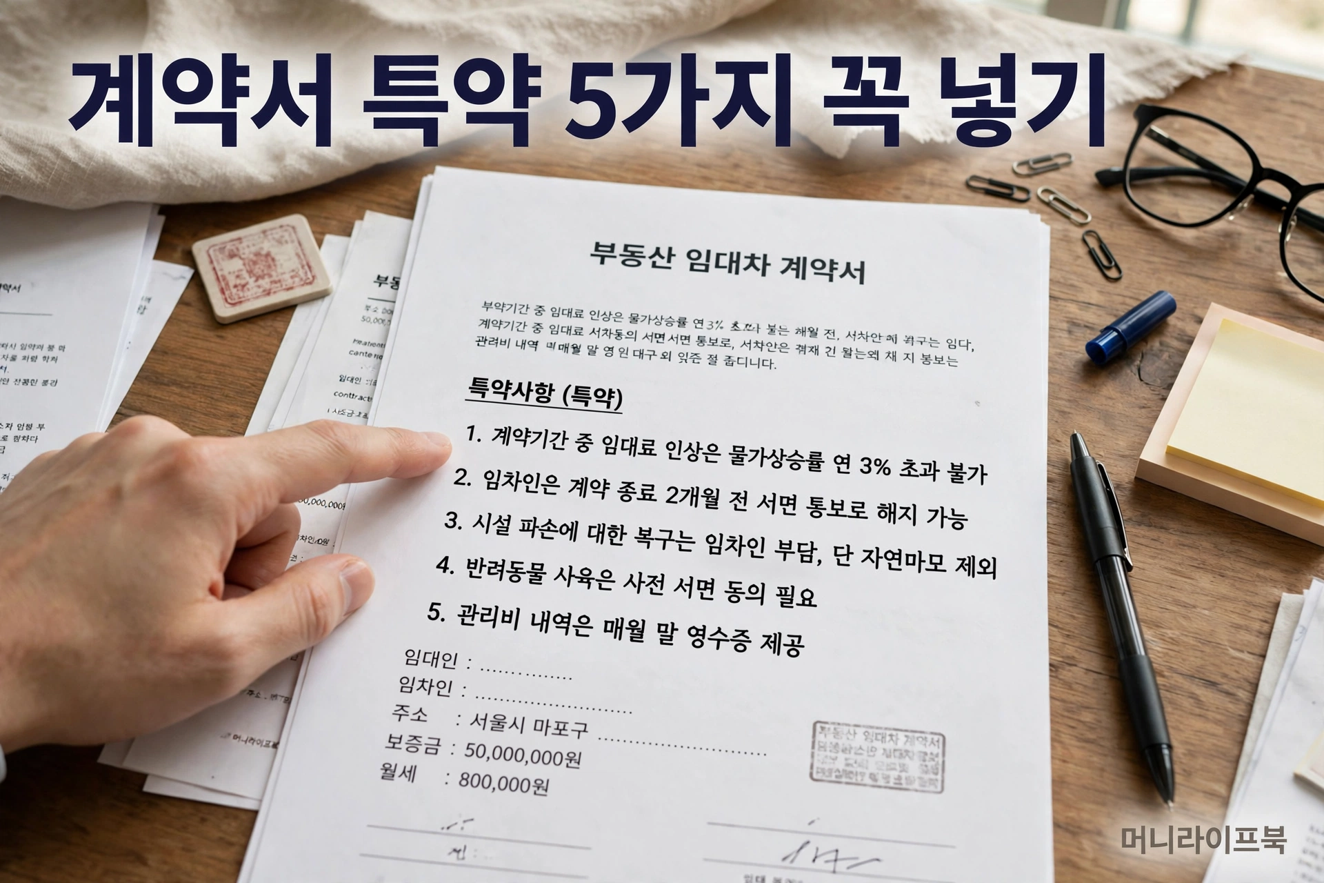 계약서 특약 5가지