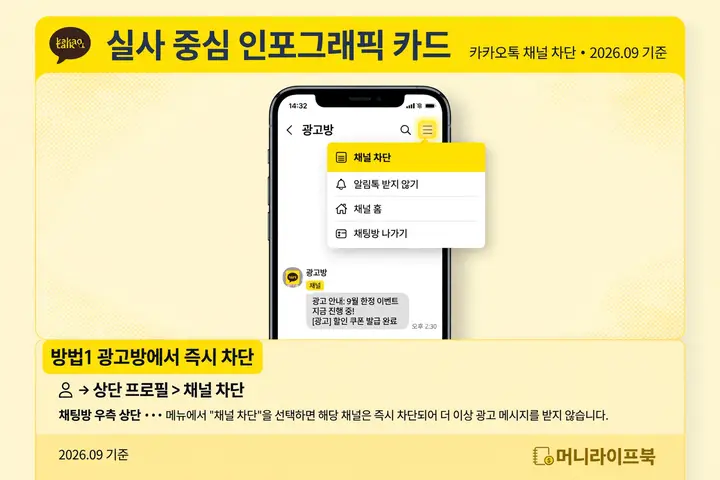 방법1 광고방에서 즉시 차단