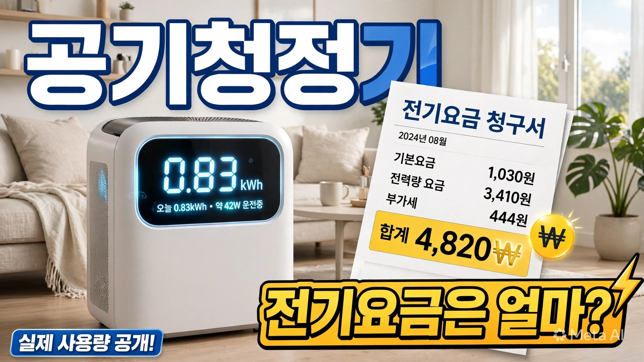공기청정기 24시간 전기세｜하루 종일 켜두면 한 달 얼마?