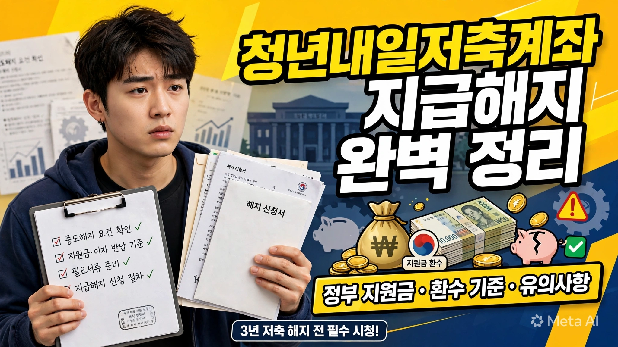 청년내일저축계좌 지급해지 완벽 정리 | 만기·중도·환수, 재가입 여부, 대체 상품 3개 추천 2026