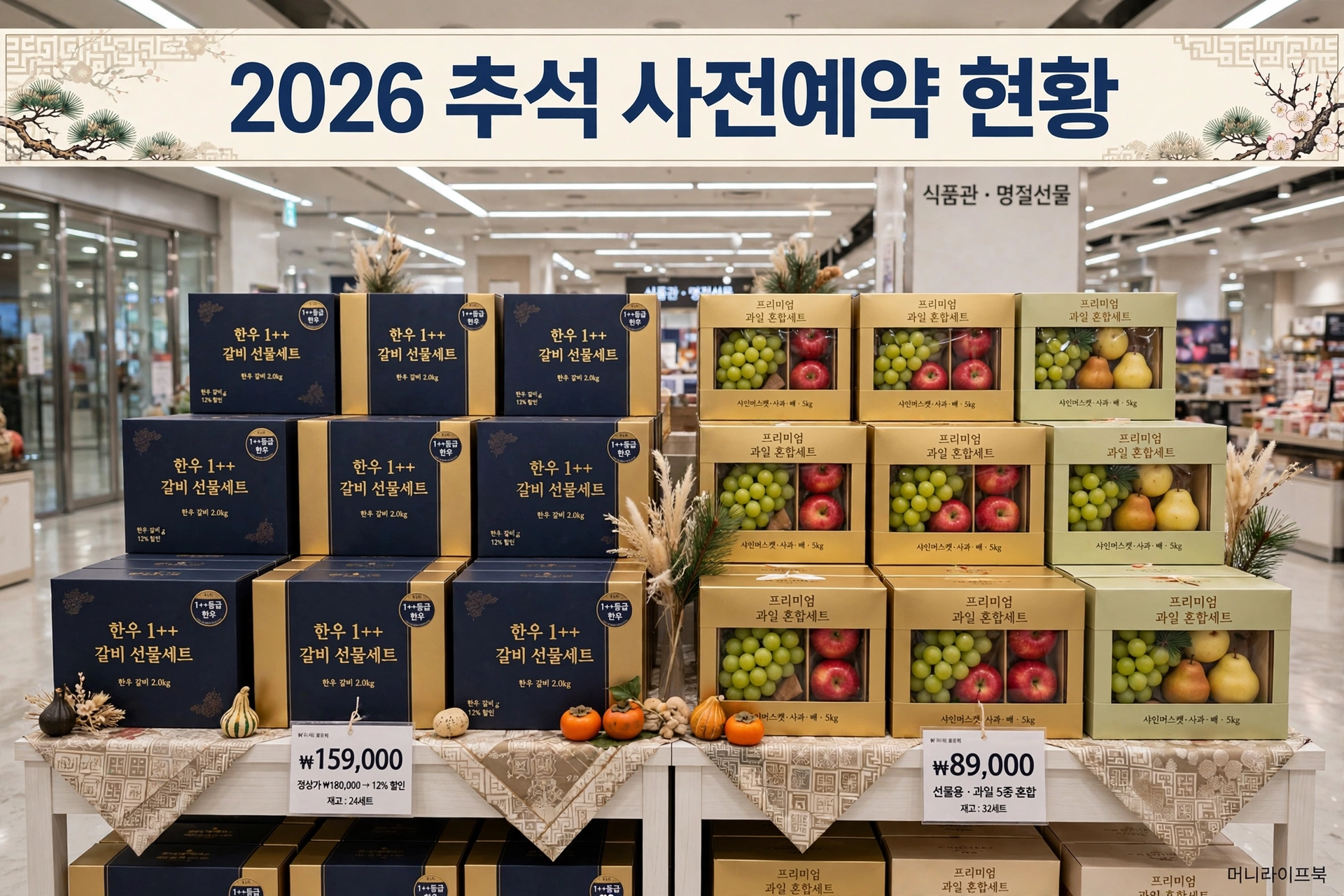 2026 추석 사전예약 현황 백화점 매대