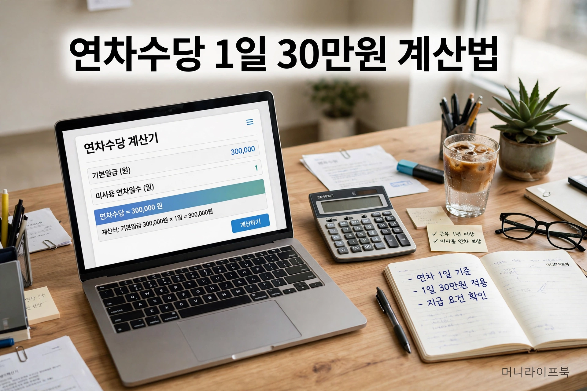 연차수당 1일 30만원 계산법