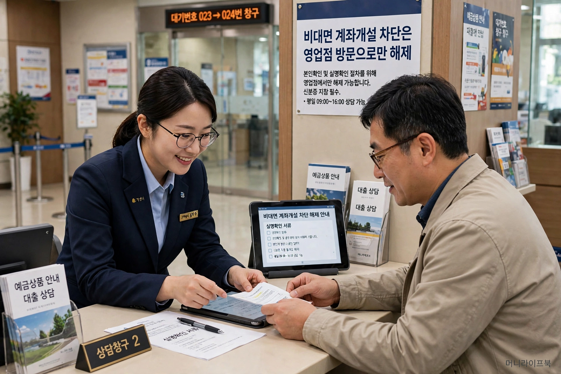 비대면 계좌개설 차단은 영업점 방문으로만 해제