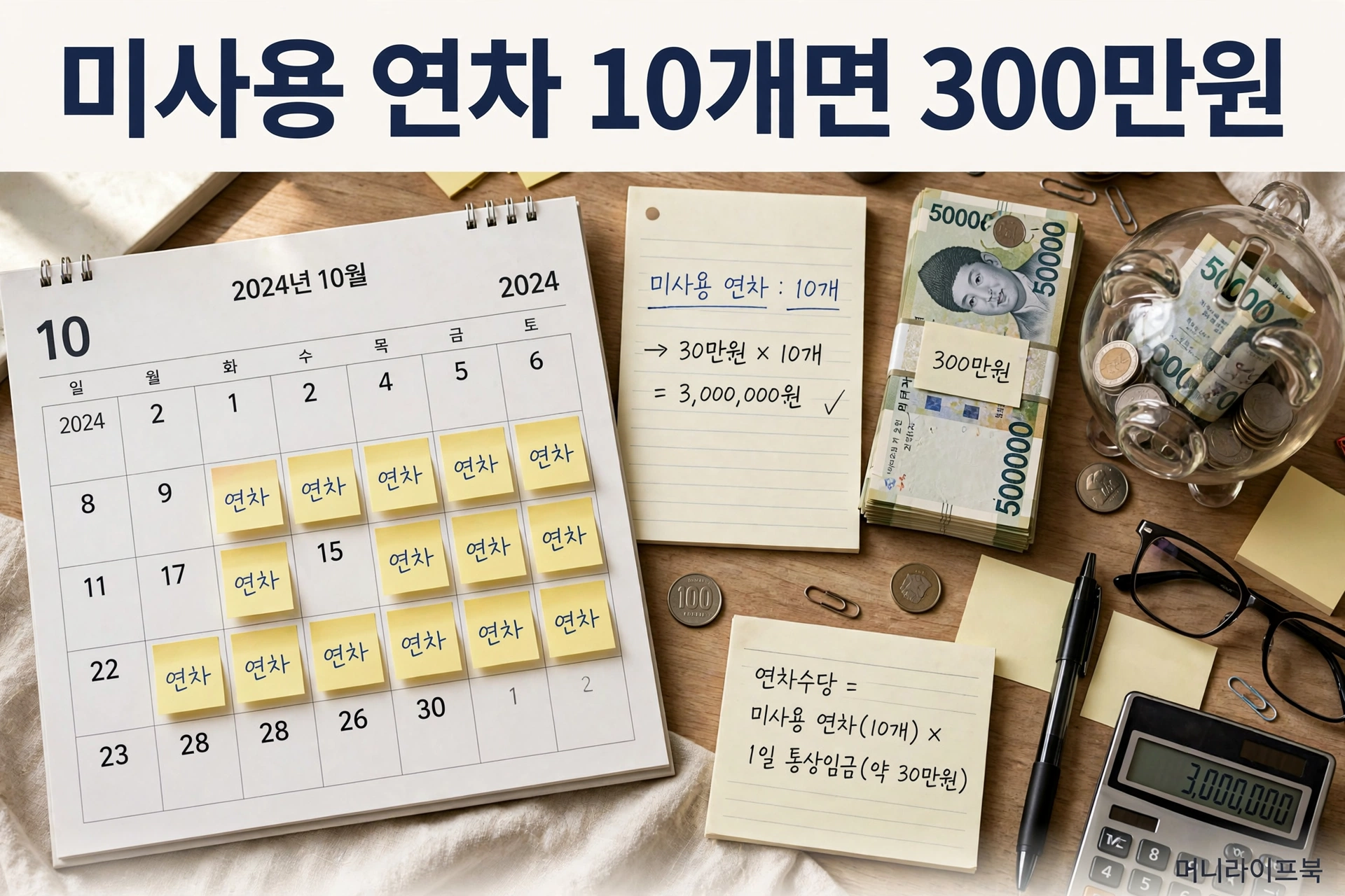 미사용 연차 10개면 300만원