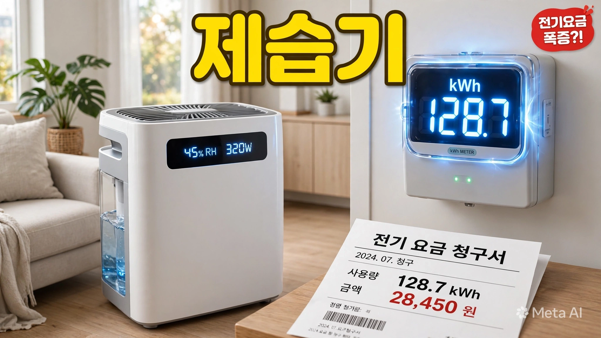 제습기 하루 8시간·24시간 전기세 비교｜한 달 추가요금은?