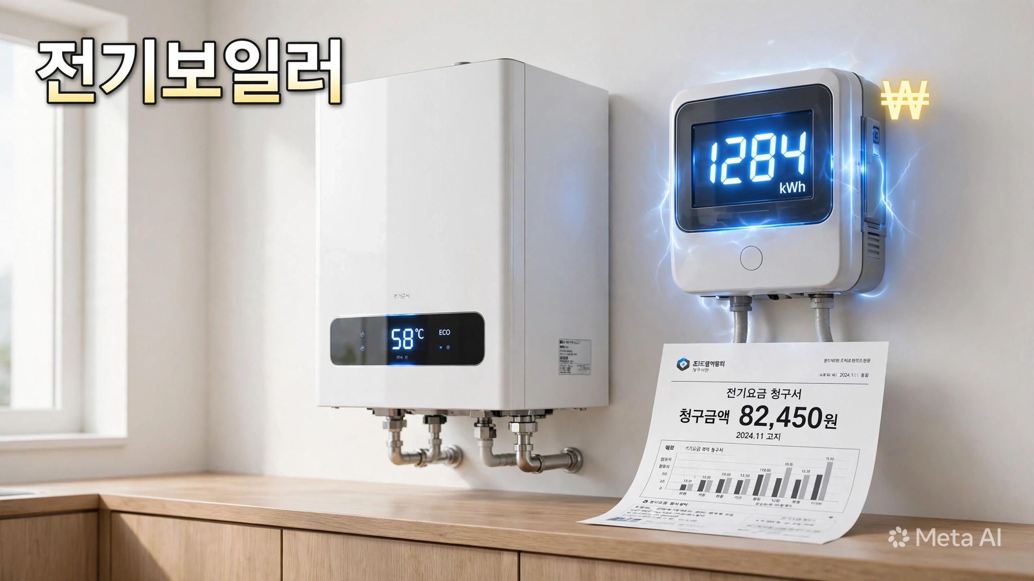 전기보일러 하루 3시간 전기세｜2kW·가동률 60% 기준 계산