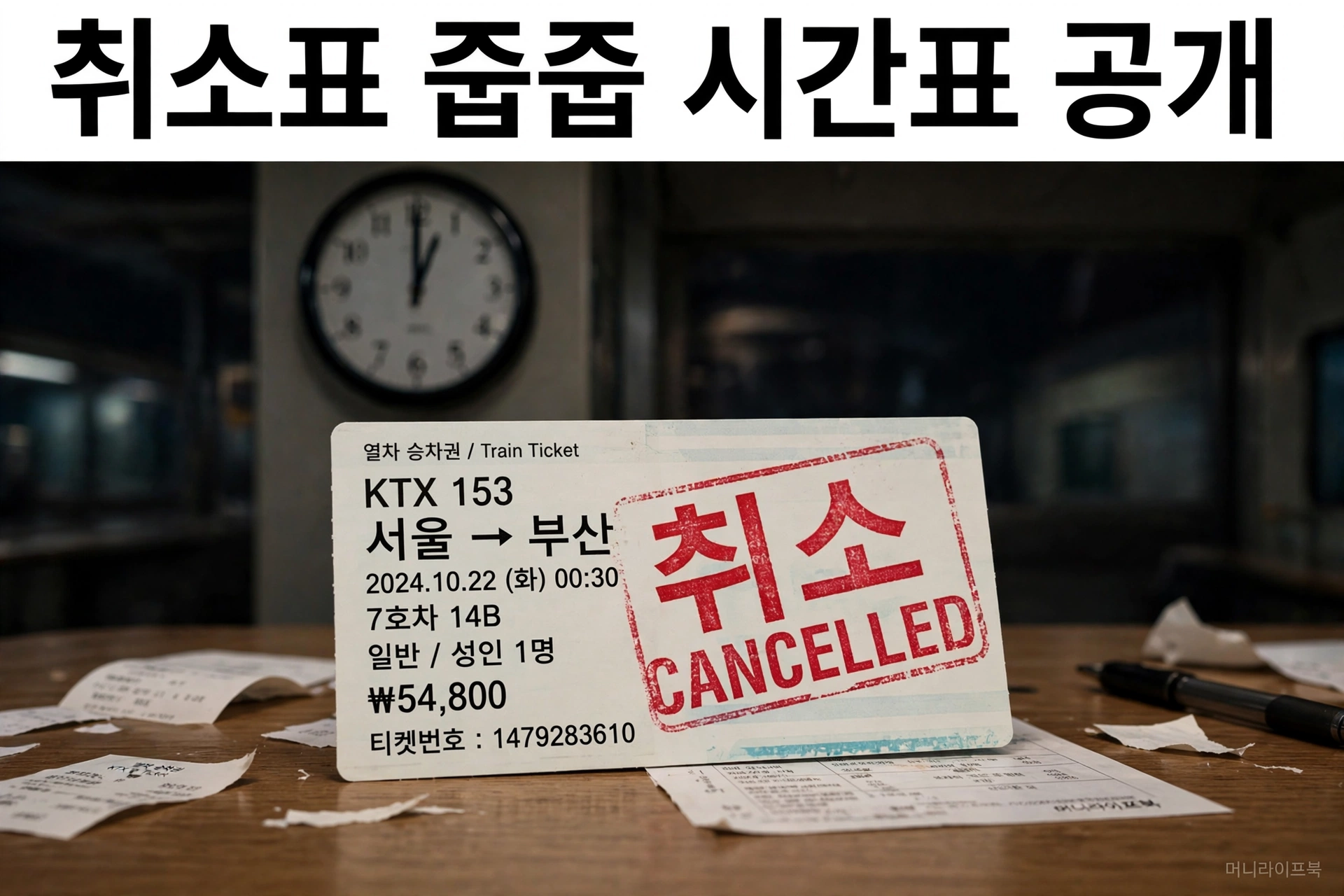 추석 기차표 취소표 줍줍 시간표