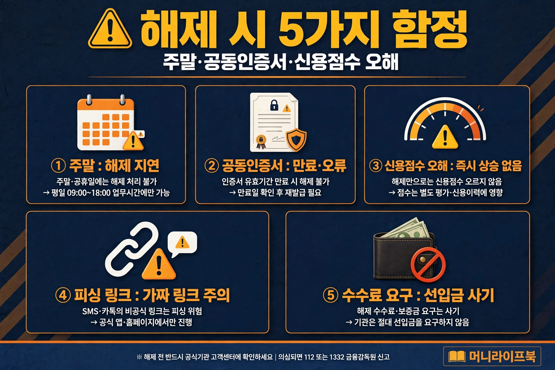해제 시 5가지 함정