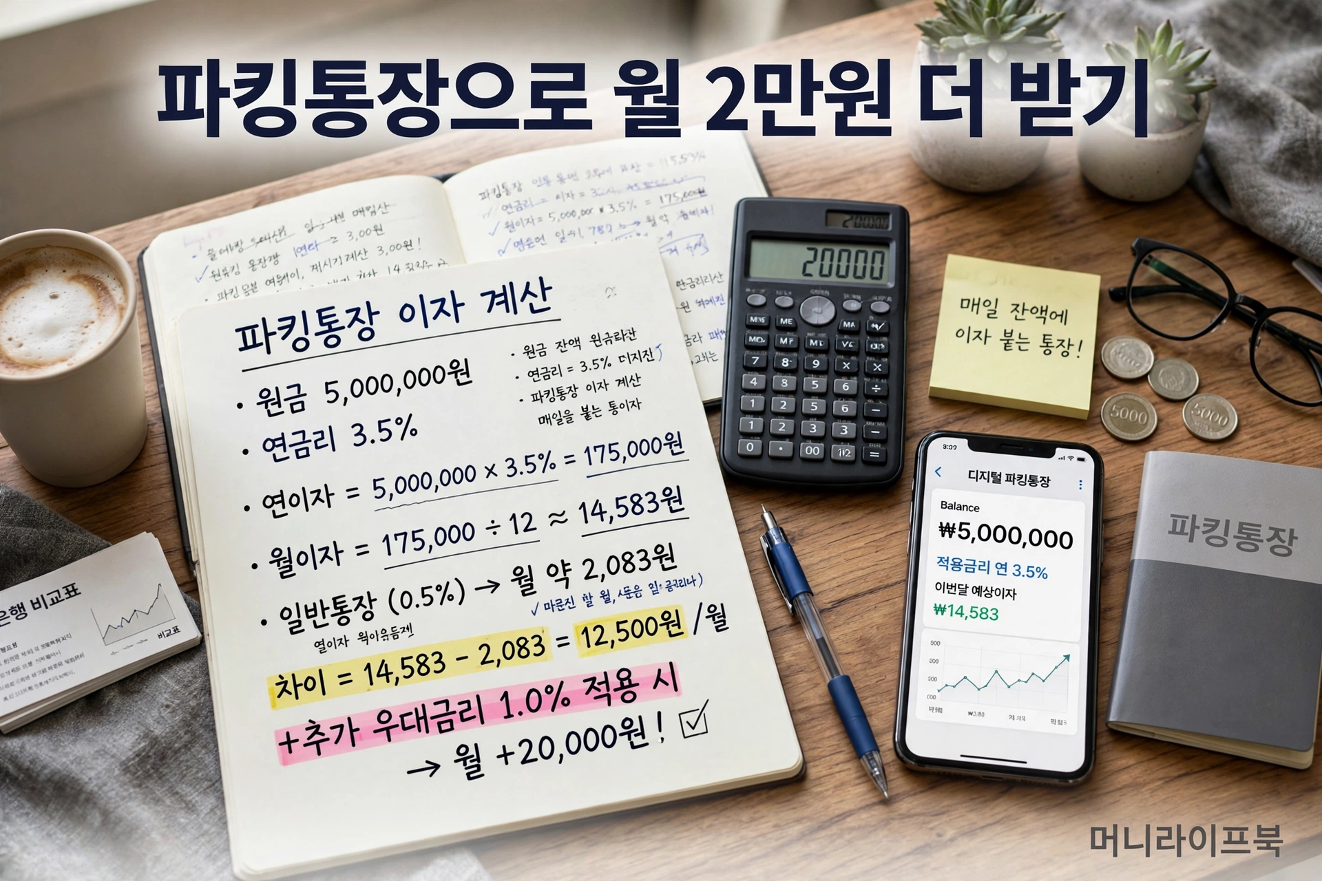 파킹통장으로 월 2만원 더 받기