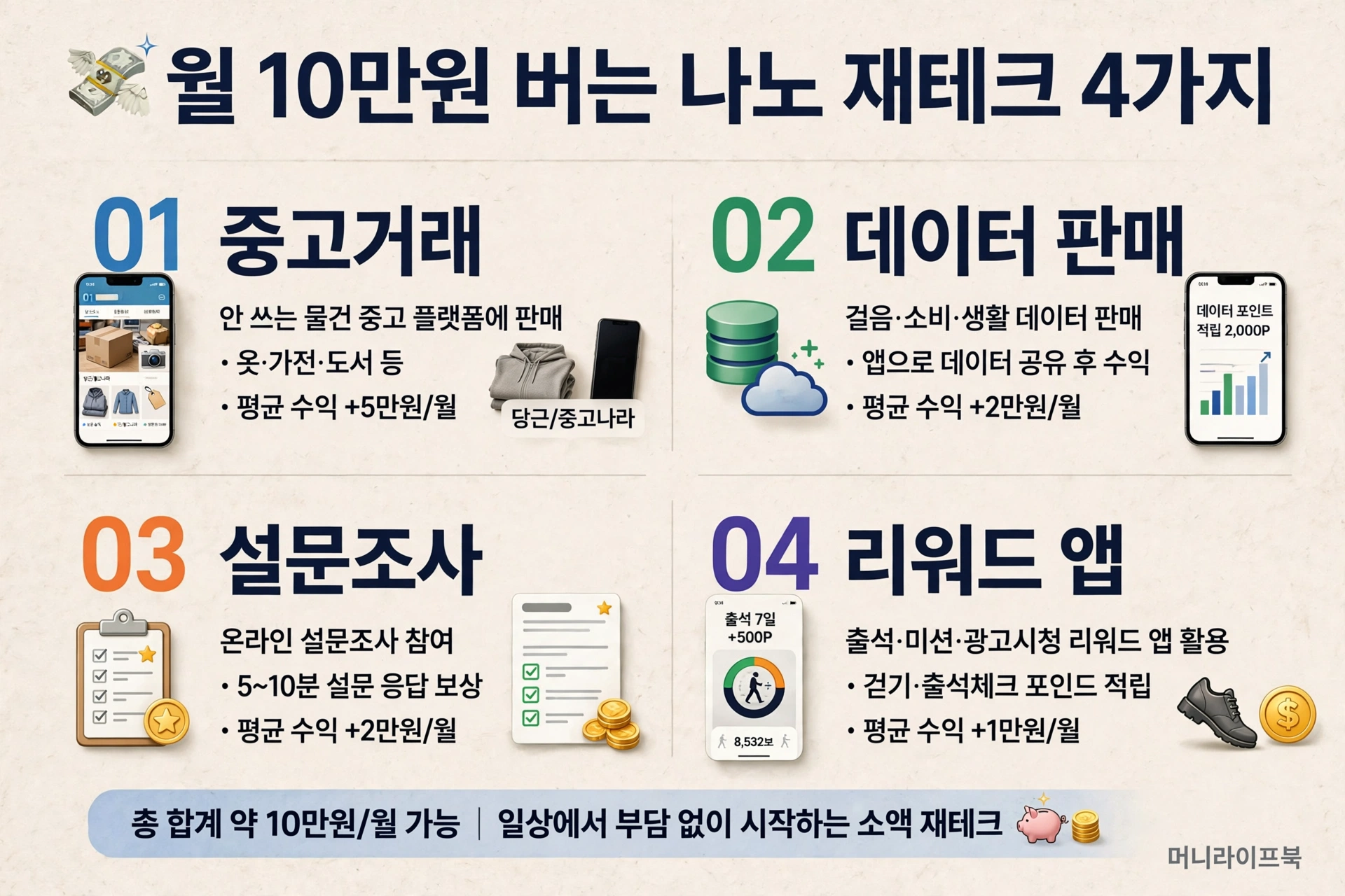 월 10만원 버는 나노 재테크 4가지