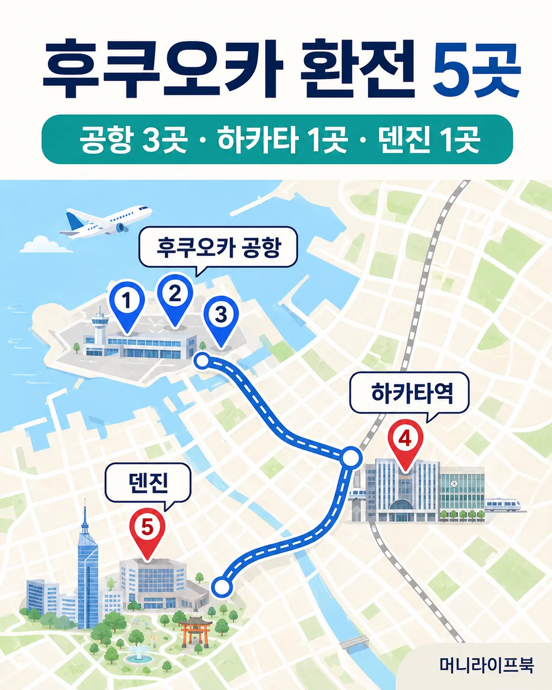 후쿠오카 환전소 5곳 위치 요약