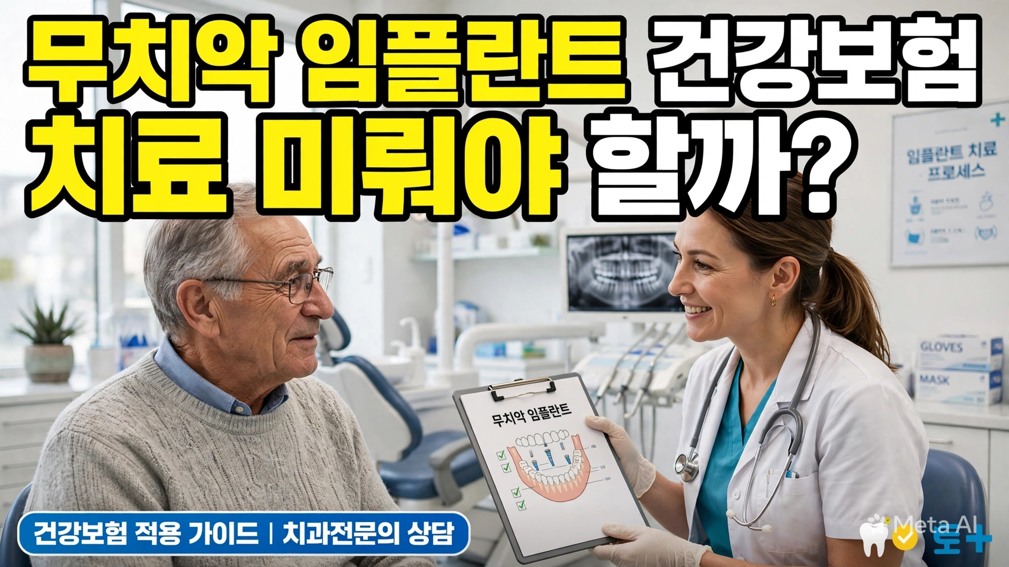 무치악 임플란트 건강보험, 지금 치료를 미뤄야 할까?