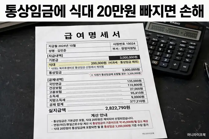 연차수당 계산기 30만원? 통상임금에 식대 20만원 빠지면 손해인 이유 3가지