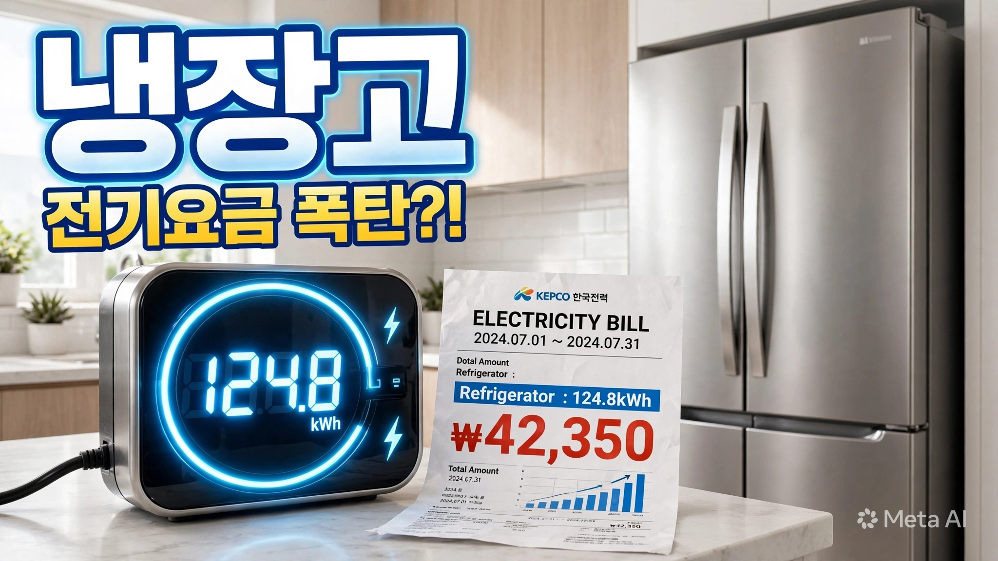 냉장고 한 달 전기세 얼마? 월간소비전력량으로 계산하는 법