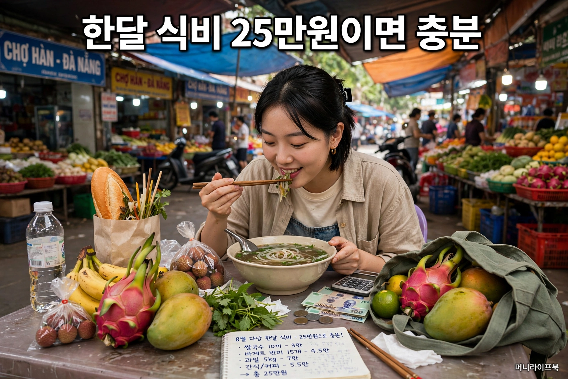 다낭 한달 식비 25만원